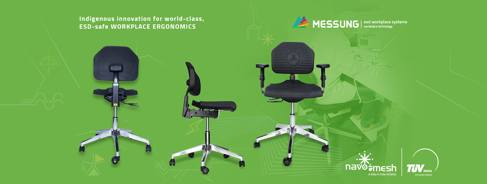esd safe office chair
