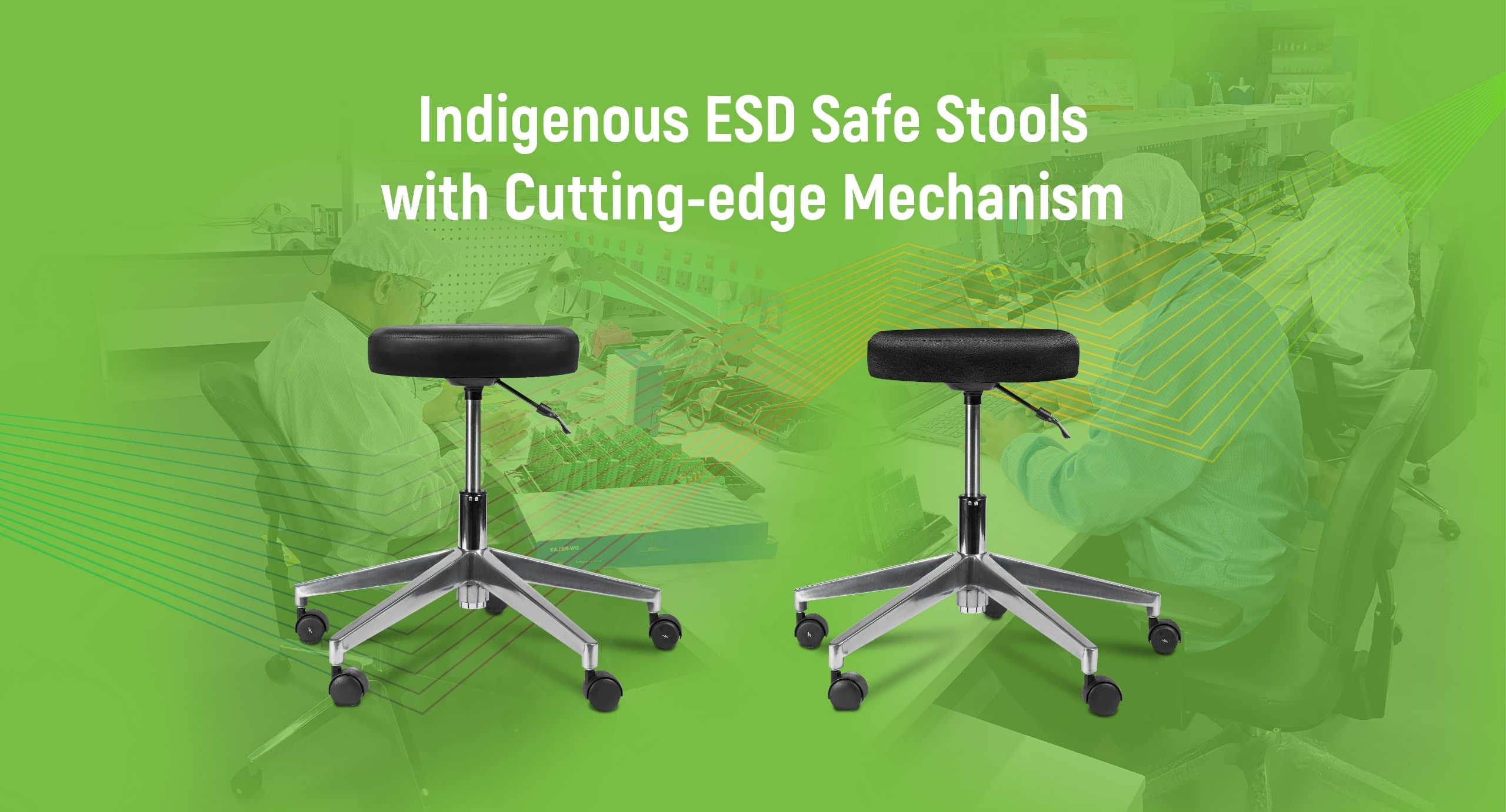ESD Safe Stools by Messung Workplace Technology